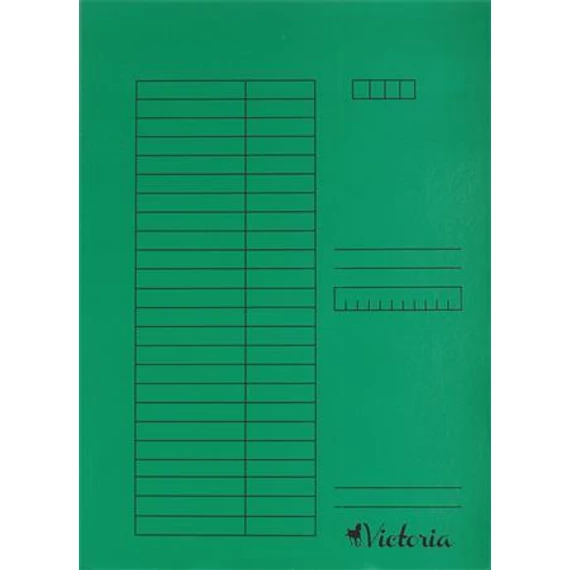 Pólyás dosszié, karton, A4, VICTORIA OFFICE, zöld