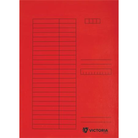 Pólyás dosszié, karton, A4, VICTORIA OFFICE, piros