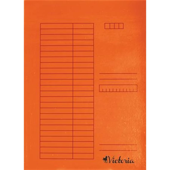 Pólyás dosszié, karton, A4, VICTORIA OFFICE, narancs
