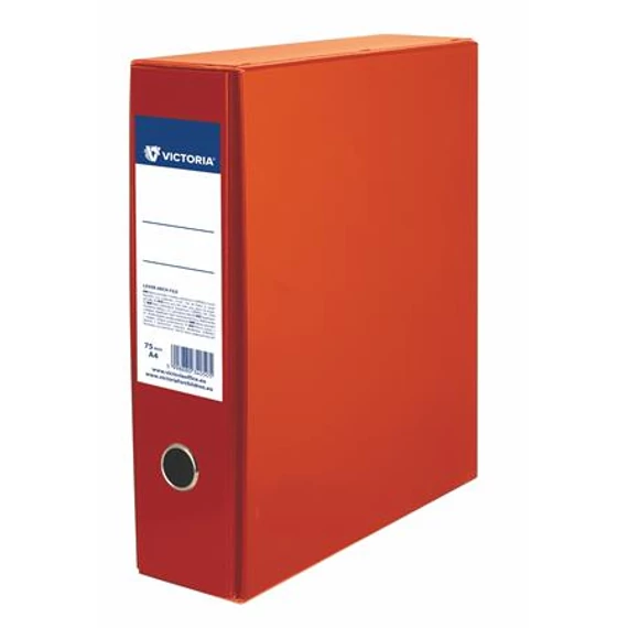 Tokos iratrendező, 75 mm, A4, karton, VICTORIA OFFICE, narancs Tokos iratrendező, 75 mm, A4, karton, VICTORIA OFFICE, narancs
