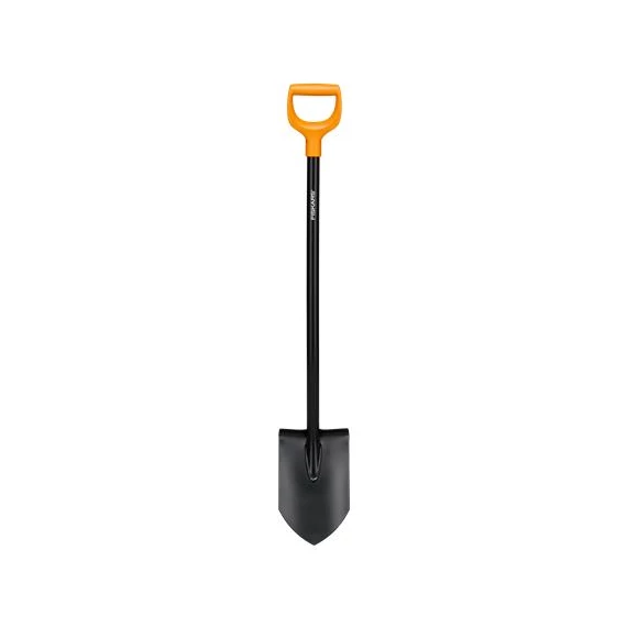 Ásó, hegyes, FISKARS "Solid", fekete