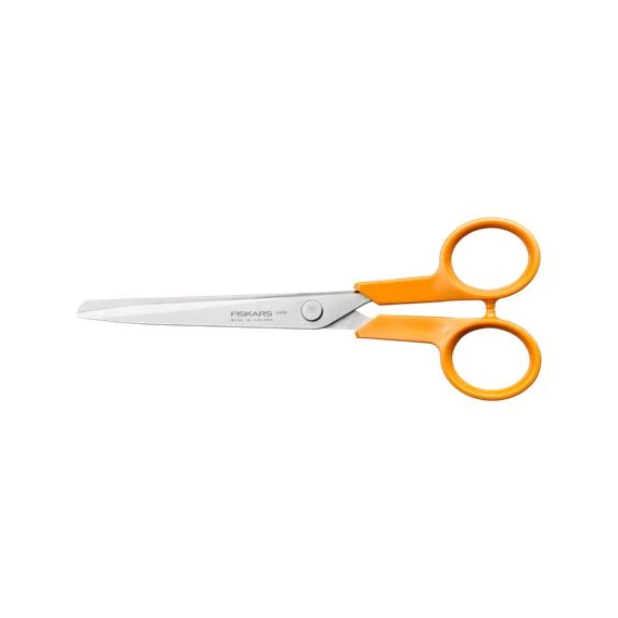 Olló, papírvágó, 17 cm, FISKARS "Classic" narancssárga