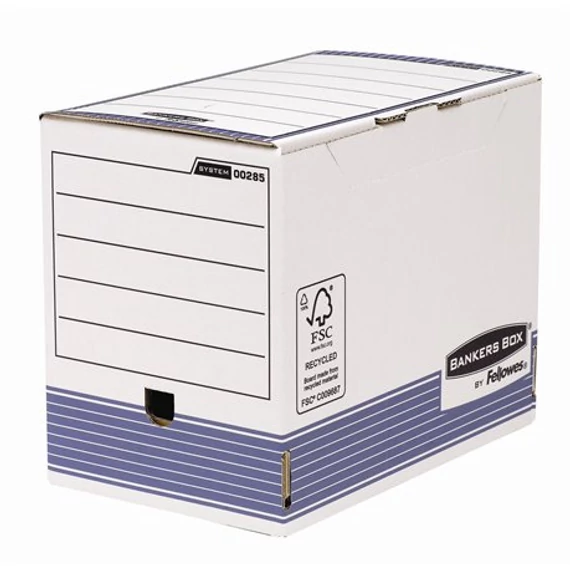 Archiválódoboz, 200 mm, "BANKERS BOX® SYSTEM by FELLOWES®", kék, 10 db/csomag