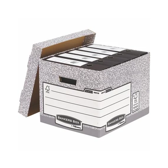 Archiválókonténer, karton, standard, "BANKERS BOX® SYSTEM by FELLOWES®", 10 db/csomag