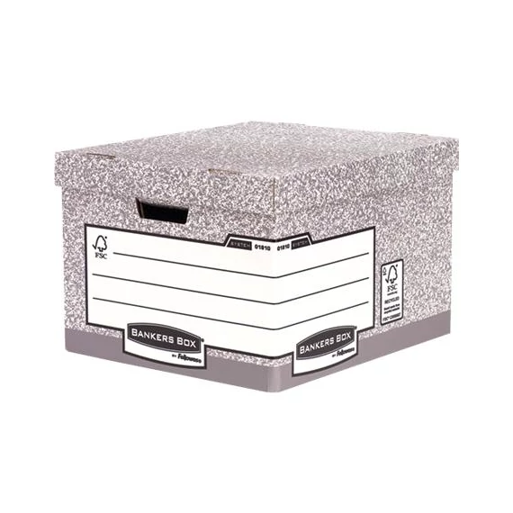 Archiválókonténer, karton, nagy, "BANKERS BOX® SYSTEM by FELLOWES®", 10 db/csomag