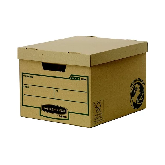 Archiválókonténer, karton, standard, "BANKERS BOX® EARTH SERIES by FELLOWES®", 10 db/csomag