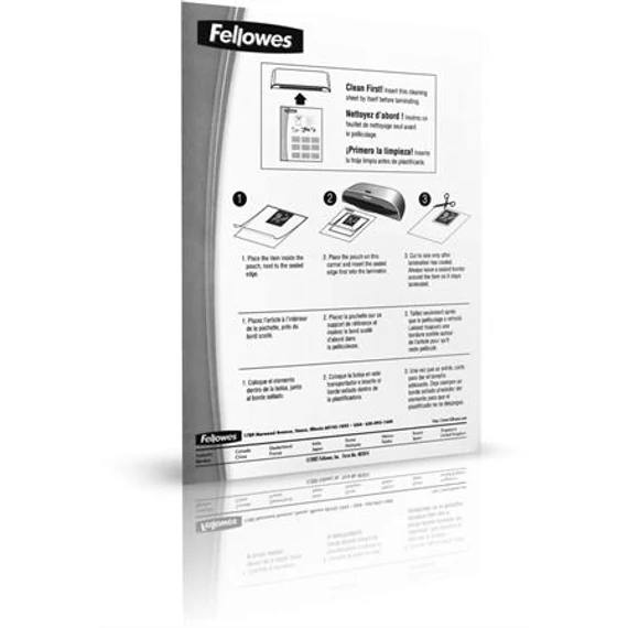 Hordozó- és tisztítókarton lamináláshoz, A4, FELLOWES, 10 db/csomag
