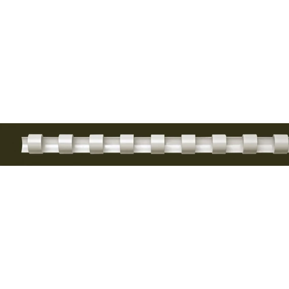 Spirál, műanyag, 6 mm, 10-20 lap, FELLOWES, 100 db, fehér