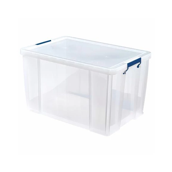 Műanyag tároló doboz, átlátszó, 85 liter, FELLOWES, "ProStore™"