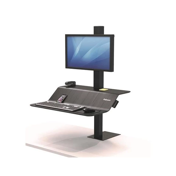 Ülő/álló munkaállomás, FELLOWES, "Lotus™ VE", egy monitorhoz