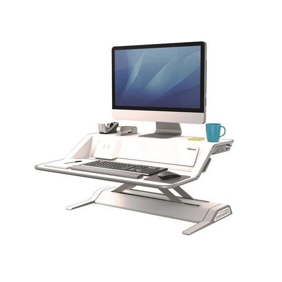 Ülő/álló munkaállomás, FELLOWES, "Lotus™ DX", fehér