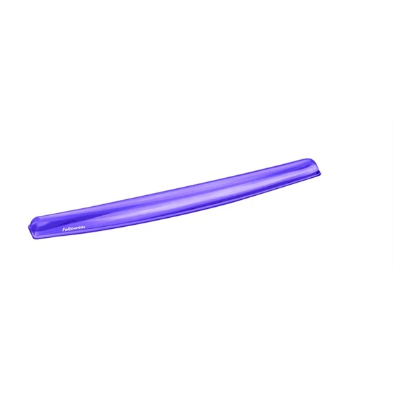 Csuklótámasz billentyűzethez, géltöltésű, FELLOWES "Crystal™ Gel", lila
