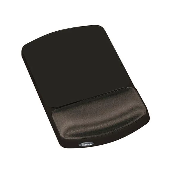 Egéralátét csuklótámasszal, géltöltésű, állítható, FELLOWES "Premium Gel", grafitszürke