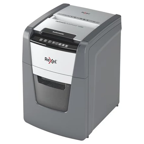 Iratmegsemmisítő, mikrokonfetti, 100 lap, REXEL "Optimum AutoFeed+ 100M"