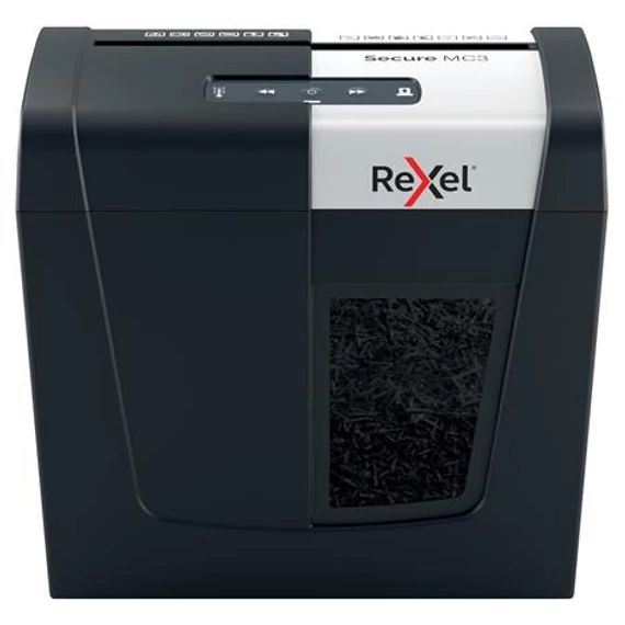Iratmegsemmisítő, mikrokonfetti, 3 lap, REXEL, "Secure MC3"