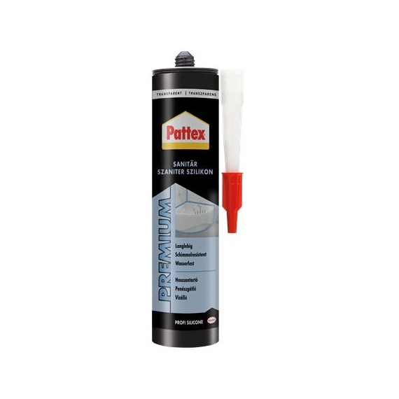 Szilikon, 274 g, HENKEL "Pattex Szaniter", átlátszó