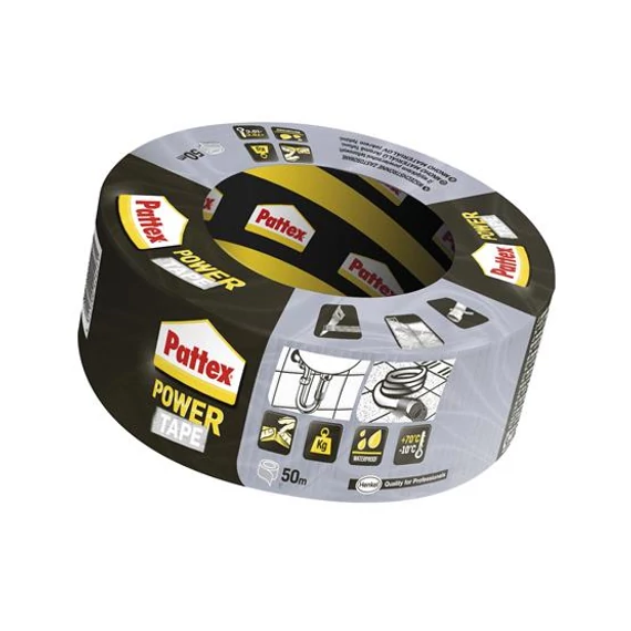 Ragasztószalag, 50 mm x 50 m, HENKEL "Pattex Power Tape", ezüst Ragasztószalag, 50 mm x 50 m, HENKEL "Pattex Power Tape", ezüst