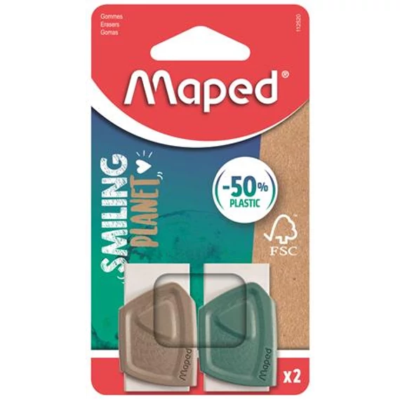 Radír, FSC, MAPED "Smiling Planet", 2 db Radír, FSC, MAPED "Smiling Planet", 2 db