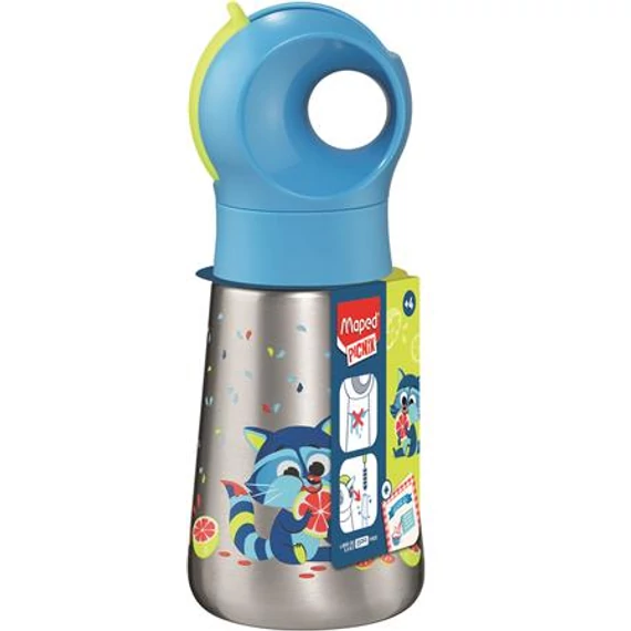 Kulacs, 350 ml, rozsdamentes acél, MAPED PICNIK "Concept Miniz", mosómedve Kulacs, 350 ml, rozsdamentes acél, MAPED PICNIK "Concept Miniz", mosómedve