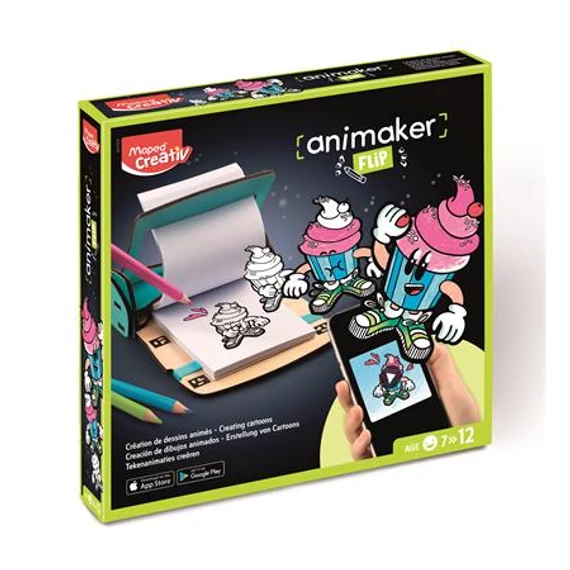 Animációkészítő készlet applikációval, mini, MAPED CREATIV "Animaker Flip", Pop Animációkészítő készlet applikációval, mini, MAPED CREATIV "Animaker Flip", Pop