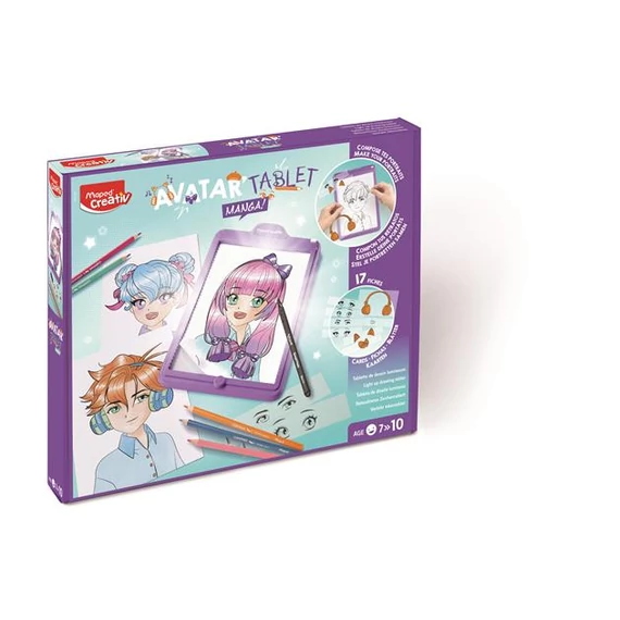 Kreatív készségfejlesztő rajzkészlet, MAPED CREATIV "Avatar Tablet Manga"