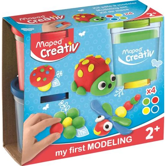 Gyurma készlet, 4x114 g, MAPED CREATIV "Pat Dough Classic", vegyes színek