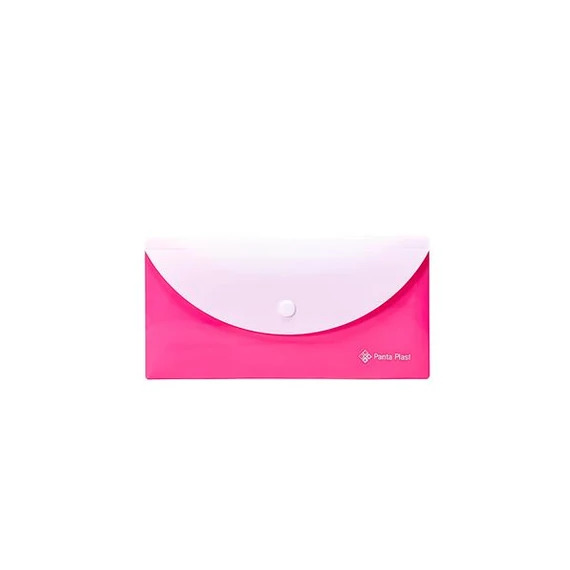 Irattartó tasak, 250x140 mm, PP, patentos, két zsebes, PANTA PLAST, neon pink Irattartó tasak, 250x140 mm, PP, patentos, két zsebes, PANTA PLAST, neon pink