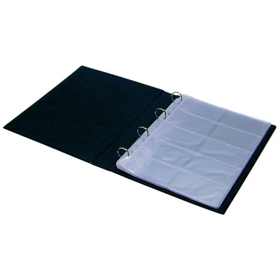 Névjegytartó, 400 db-os, gyűrűs, PANTA PLAST, fekete
