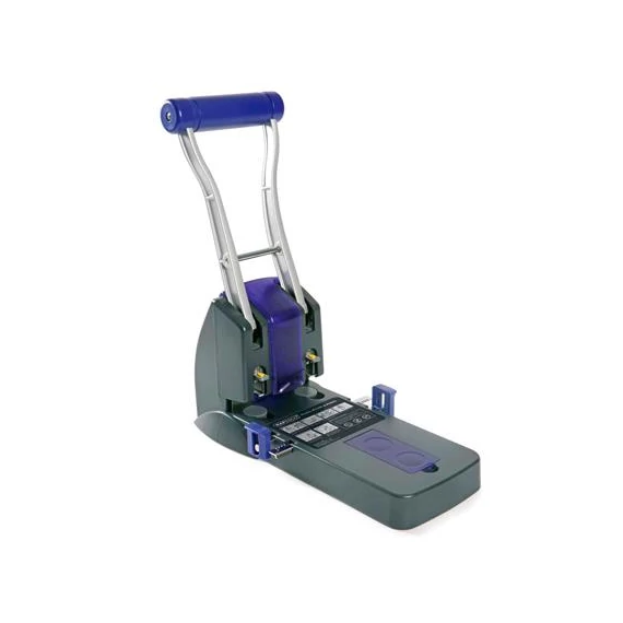 Lyukasztó, nagyteljesítményű, kétlyukú, 150 lap, könnyített lyukasztás, RAPESCO "ECO P2200", szürke