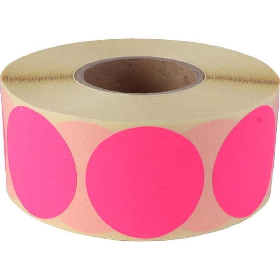 Etikett, 38 mm kör, 1000 etikett/tekercs, rózsaszín