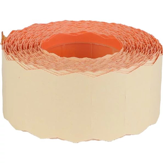 Árazószalag, 25x16 mm, gyengített ragasztóval, pasztell narancssárga