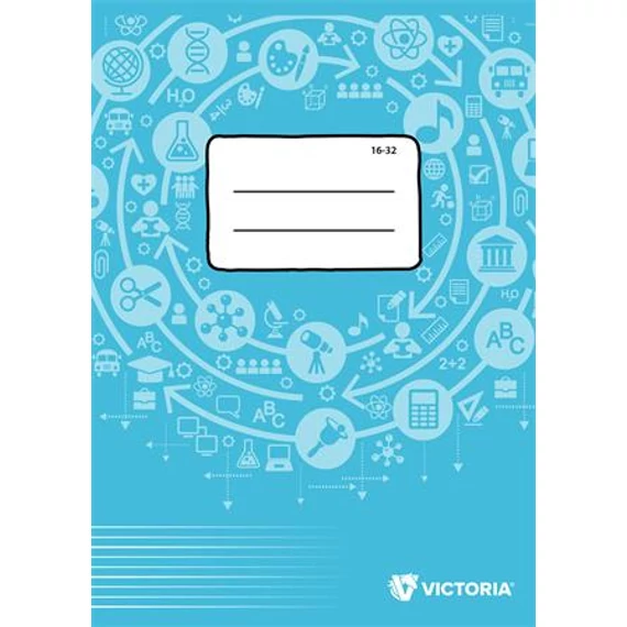 Füzet, tűzött, A5, vonalas, 32 lap, 2. osztály, VICTORIA PAPER Circle "16-32"