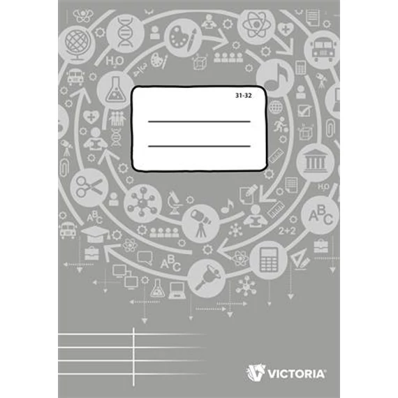 Füzet, tűzött, A5, szótár, 32 lap, VICTORIA PAPER Circle "31-32"