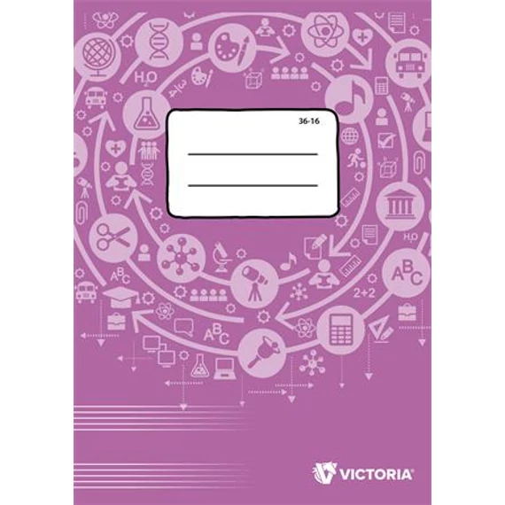 Füzet, tűzött, A5, hangjegy, 16 lap, VICTORIA PAPER Circle "36-16"