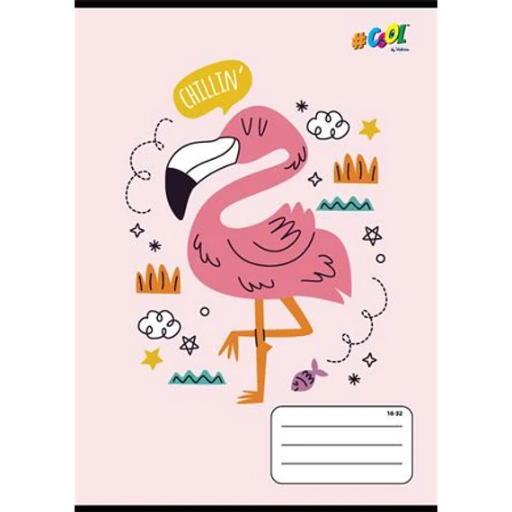 Füzet, tűzött, A5, vonalas, 32 lap, 2. osztály, COOL BY VICTORIA, "Holiday vibes", "16-32" Füzet, tűzött, A5, vonalas, 32 lap, 2. osztály, COOL BY VICTORIA, "Holiday vibes", "16-32"