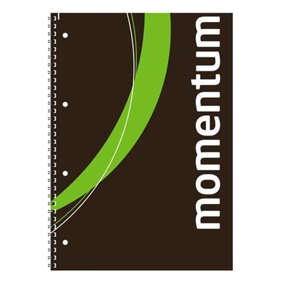Spirálfüzet, A4, sima, 90 lap, perforált, lyukasztott, VICTORIA PAPER, "Momentum"