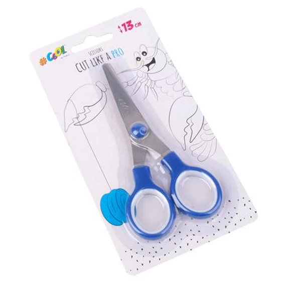 Olló, iskolai, 13 cm, COOL BY VICTORIA, kék Olló, iskolai, 13 cm, COOL BY VICTORIA, kék
