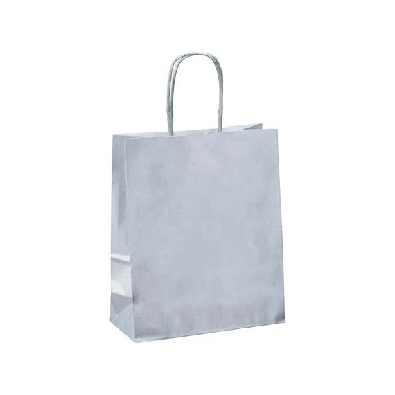Ajándéktasak, 22X12X31 cm, VIQUEL, ezüst