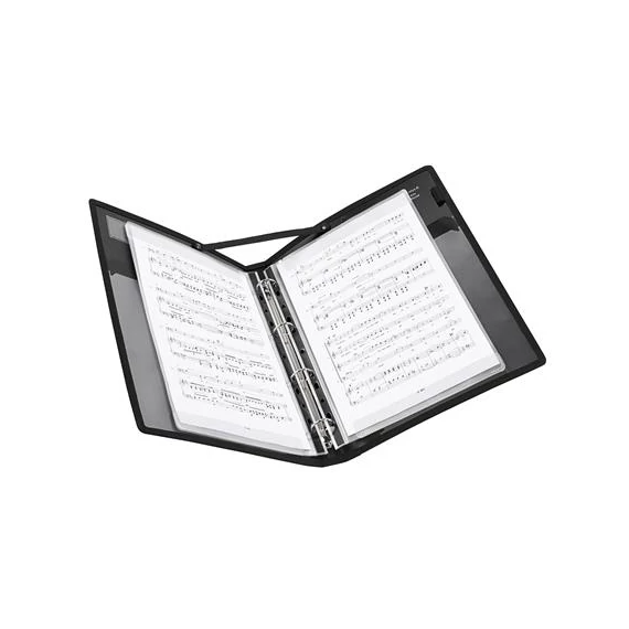 Kottatartó, 4 gyűrűs, 25 mm, A4, PP, VIQUEL "Vocalyz Adagio", fekete