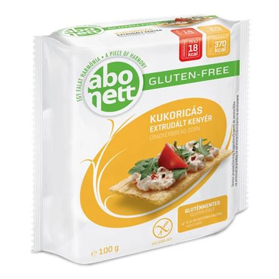 Extrudált kenyér, ABONETT, 100 g, kukoricás, gluténmentes