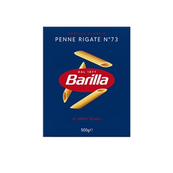 Száraztészta, durum, 500 g, BARILLA "Penne Rigate"