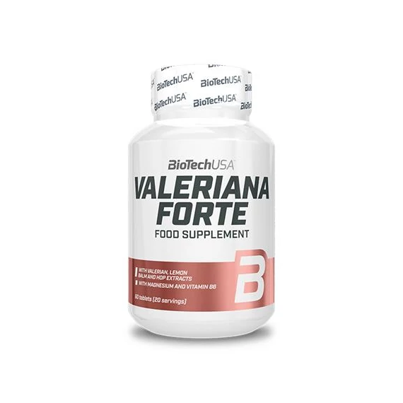 Étrend-kiegészítő tabletta, 60 tabletta, BIOTECH USA "Valeriana Forte"