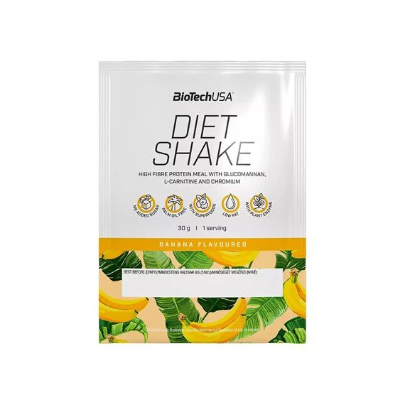 Étrend-kiegészítő italpor, 30g, BIOTECH USA "Diet Shake", banán