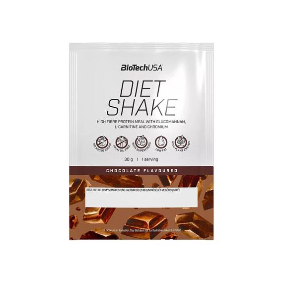 Étrend-kiegészítő italpor, 30g, BIOTECH USA "Diet Shake", csokoládé