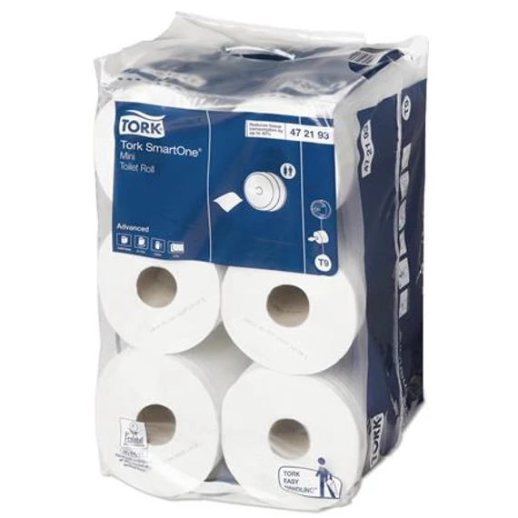 Toalettpapír, T9 rendszer, 2 rétegű, 14,9 cm átmérő, TORK "SmartOne Mini", fehér