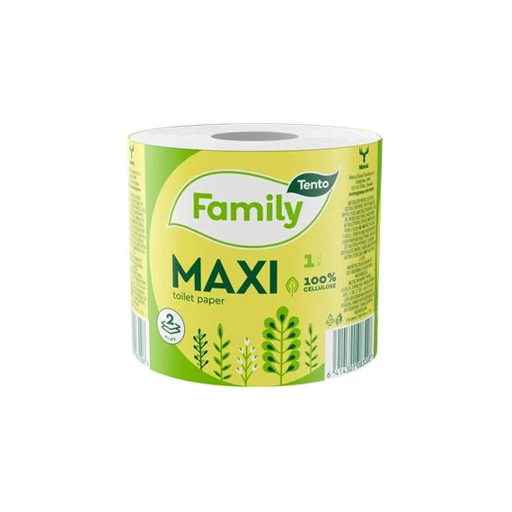 Toalettpapír, 2 rétegű, kistekercses, 64 tekercs, TENTO, "Family Maxi"
