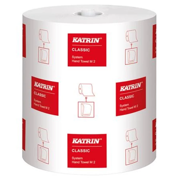 Kéztörlő, tekercses, 2 rétegű, KATRIN "System M2", fehér