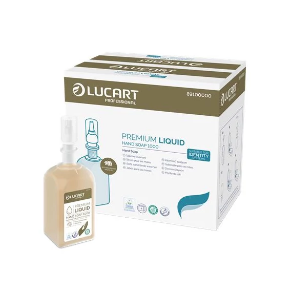 Folyékony szappan, utántöltő, 1 liter, LUCART "IDENTITY Premium", meleg narancs