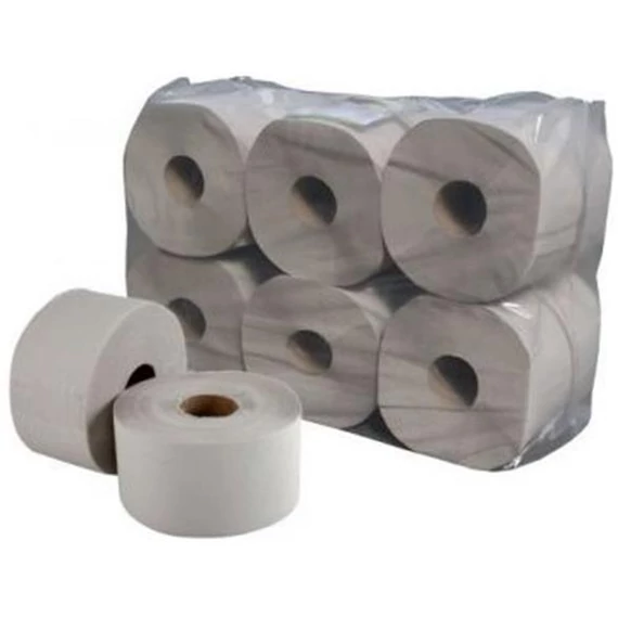 Toalettpapír, 1 rétegű, nagytekercses, 130 m, 19 cm átmérő, "Vella", natúr