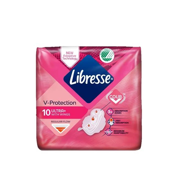 Egészségügyi betét, ultra normál, szárnyas, 10 db, LIBRESSE